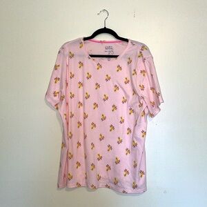 Croft & Barrow | The Classic Tee Floral Pink Short Sleeve Shirt